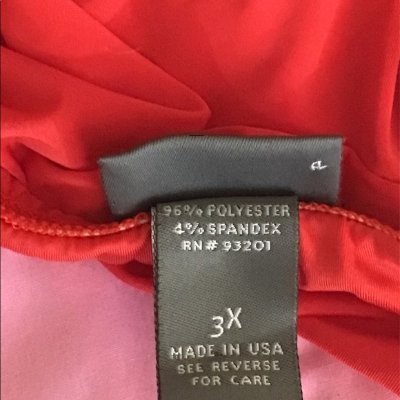 Dots Red Ruffles & Backless Top. 3X, NWOT - Picture 5 of 5